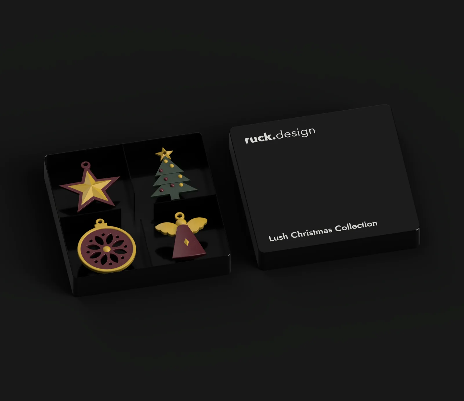 Lush Christmas Collection en su caja de regalo